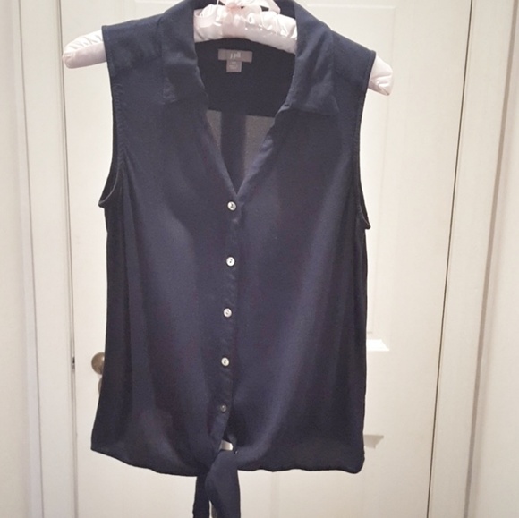 J. Jill Tops - J. Jill Tie Front Sleeveless Blouse